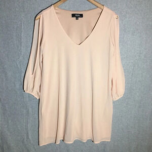 Womens Lulu’s Dress Open Sleeves Flowy V Neck Formal Balletcore Boho Pink Event